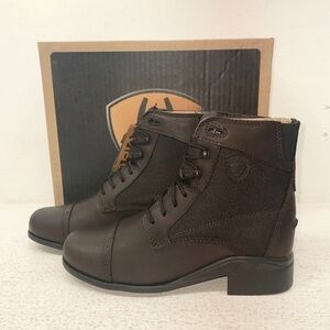 NWT Ariat Kid’s Brown Leather Heritage Sport Paddock Boot Size 2